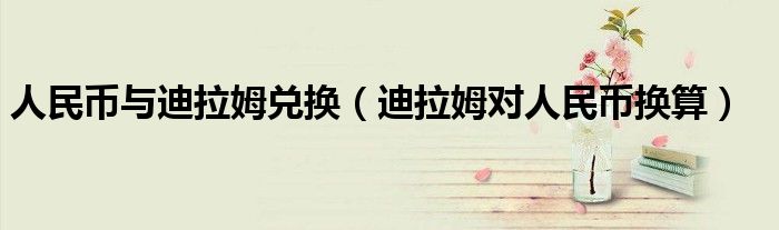 人民幣與迪拉姆兌換（迪拉姆對(duì)人民幣換算）