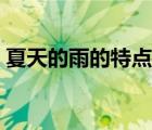 夏天的雨的特點四字成語（夏天的雨的特點）
