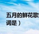 五月的鮮花歌曲原唱歌詞（五月的鮮花 的歌詞是）