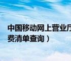 中國移動網(wǎng)上營業(yè)廳話費清單查詢（湖北移動網(wǎng)上營業(yè)廳話費清單查詢）