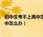 初中生考不上高中怎么辦怎樣才能上大學(xué)（初中生考不上高中怎么辦）