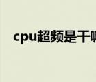 cpu超頻是干嘛的（cpu超頻是什么意思）