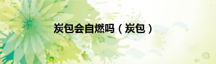 炭包會自燃嗎（炭包）