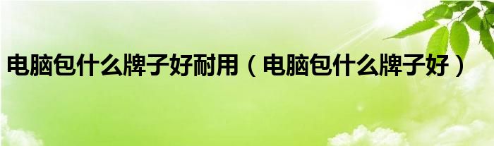 電腦包什么牌子好耐用（電腦包什么牌子好）