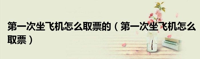 第一次坐飛機(jī)怎么取票的（第一次坐飛機(jī)怎么取票）