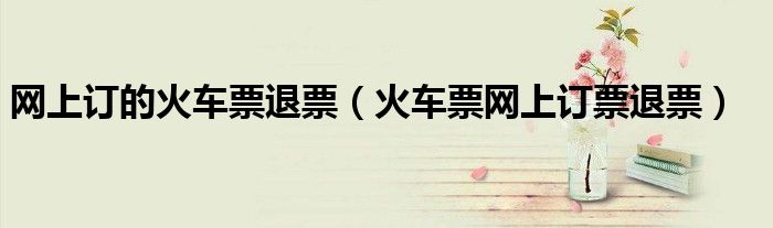 網(wǎng)上訂的火車票退票（火車票網(wǎng)上訂票退票）
