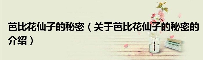 芭比花仙子的秘密（關(guān)于芭比花仙子的秘密的介紹）