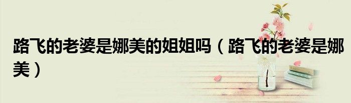 路飛的老婆是娜美的姐姐嗎（路飛的老婆是娜美）