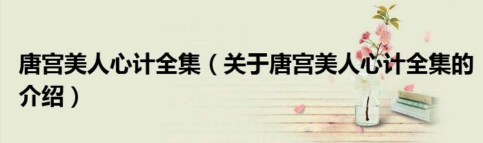 唐宮美人心計(jì)全集（關(guān)于唐宮美人心計(jì)全集的介紹）