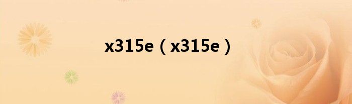 x315e（x315e）