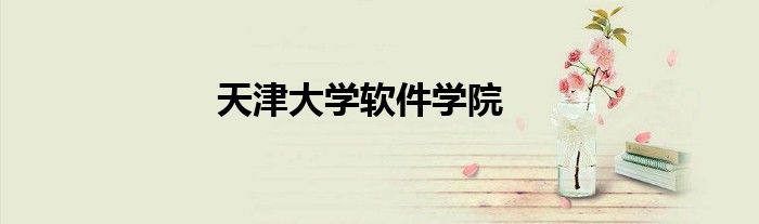 天津大學(xué)軟件學(xué)院