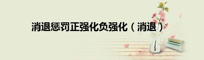消退懲罰正強(qiáng)化負(fù)強(qiáng)化（消退）