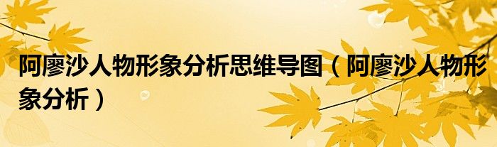 阿廖沙人物形象分析思維導(dǎo)圖（阿廖沙人物形象分析）