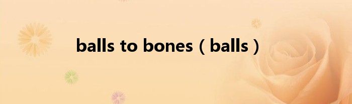 balls to bones（balls）