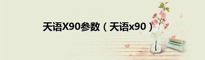 天語(yǔ)X90參數(shù)（天語(yǔ)x90）