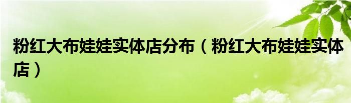 粉紅大布娃娃實(shí)體店分布（粉紅大布娃娃實(shí)體店）