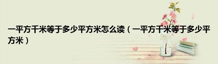 一平方千米等于多少平方米怎么讀（一平方千米等于多少平方米）
