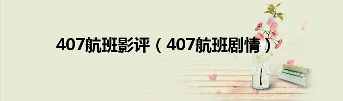 407航班影評(píng)（407航班劇情）