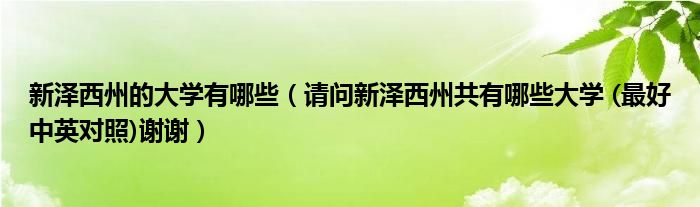新澤西州的大學(xué)有哪些（請(qǐng)問(wèn)新澤西州共有哪些大學(xué) (最好中英對(duì)照)謝謝）
