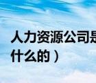 人力資源公司是干啥（人力資源有限公司是干什么的）