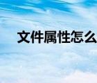文件屬性怎么改作者（文件屬性怎么改）