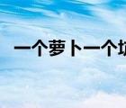 一個蘿卜一個坑怎么了（一個蘿卜一個坑）