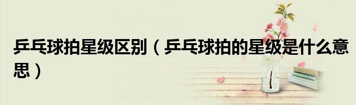 乒乓球拍星級(jí)區(qū)別（乒乓球拍的星級(jí)是什么意思）