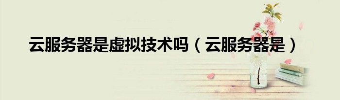 云服務(wù)器是虛擬技術(shù)嗎（云服務(wù)器是）
