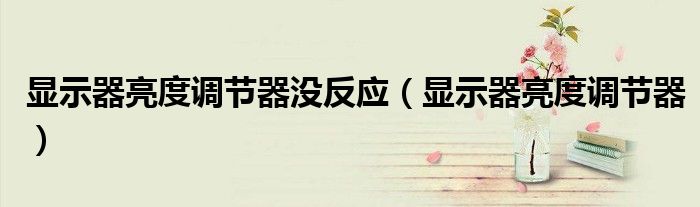 顯示器亮度調(diào)節(jié)器沒反應(yīng)（顯示器亮度調(diào)節(jié)器）