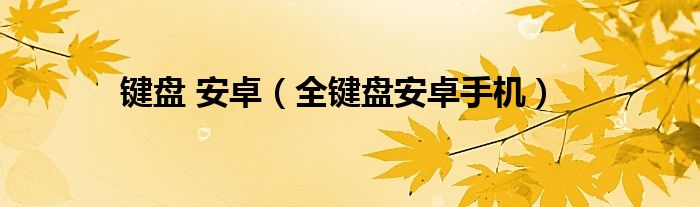 鍵盤(pán) 安卓（全鍵盤(pán)安卓手機(jī)）