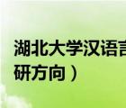 湖北大學漢語言文學考研方向（漢語言文學考研方向）
