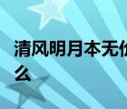 清風(fēng)明月本無(wú)價(jià)近水遠(yuǎn)山皆有情的意思思是什么