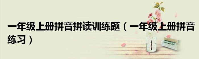一年級(jí)上冊(cè)拼音拼讀訓(xùn)練題（一年級(jí)上冊(cè)拼音練習(xí)）