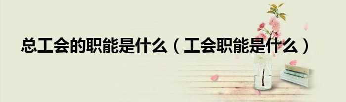 總工會(huì)的職能是什么（工會(huì)職能是什么）