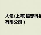 大設(shè)(上海)信息科技有限公司怎么樣（大設(shè)(上海)信息科技有限公司）