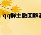 qq群主撤回群消息（qq群主撤回群?jiǎn)T消息）