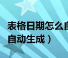 表格日期怎么自動(dòng)生成月和日（表格日期怎么自動(dòng)生成）