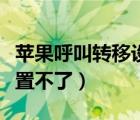 蘋果呼叫轉(zhuǎn)移設(shè)置不了號(hào)碼（蘋果呼叫轉(zhuǎn)移設(shè)置不了）