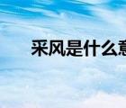 采風(fēng)是什么意思?。ú娠L(fēng)是什么意思）