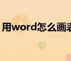 用word怎么畫表格（用word怎么畫曲線圖）