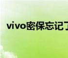 vivo密保忘記了（vivo密保忘記了怎么辦）