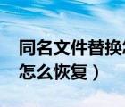 同名文件替換怎么恢復(fù)2007（同名文件替換怎么恢復(fù)）
