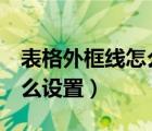 表格外框線怎么設(shè)置的word（表格外框線怎么設(shè)置）