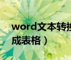 word文本轉換成表格亂碼（word文本轉換成表格）