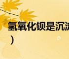 氫氧化鋇是沉淀嗎可溶嗎（氫氧化鋇是沉淀嗎）
