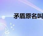矛盾原名叫什么（矛盾原名叫什么）