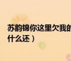 蘇韻錦你這里欠我的用什么還動(dòng)圖（蘇韻錦你這里欠我的用什么還）