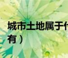 城市土地屬于什么性質(zhì)（城市土地屬于什么所有）