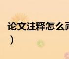 論文注釋怎么弄中括號（論文注釋怎么加上標）