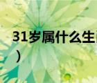 31歲屬什么生肖的2020年（31歲屬什么生肖）